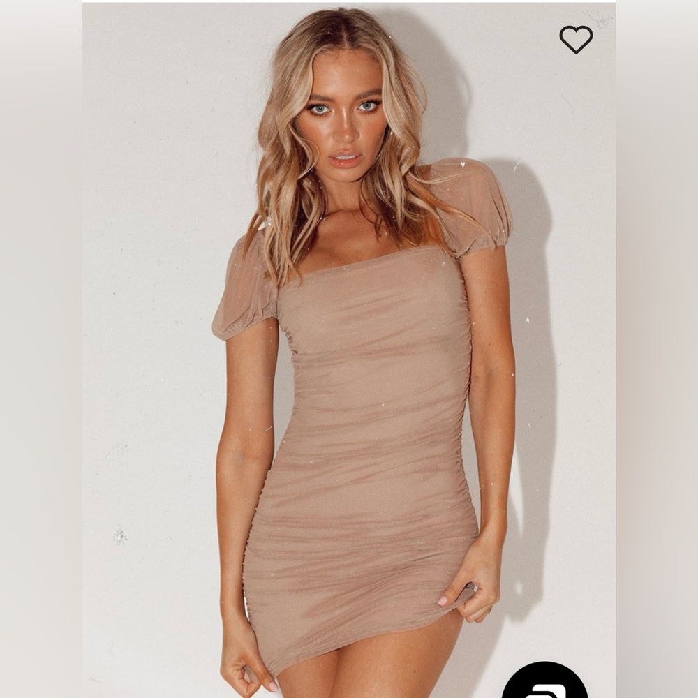 Princess Polly Charvi Mini Dress beige